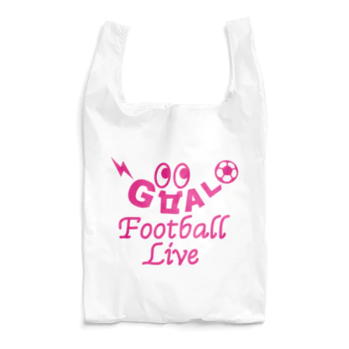 サッカー・GOAL・目玉・ピンク・FOOTBALL・サッカーボール・代表・ゴール坊や・サッカー坊や・キャラクター・サッカー魂・サッカー部・サッカー女子・サッカーファッション・かわいい・かっこいい・楽しい・おもしろ Reusable Bag