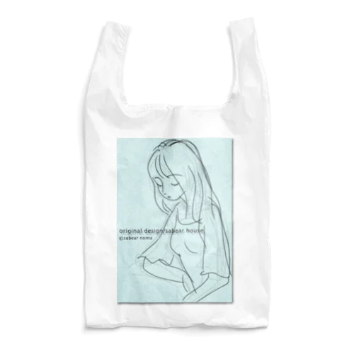 rough drawing girl-1_グッズ Reusable Bag