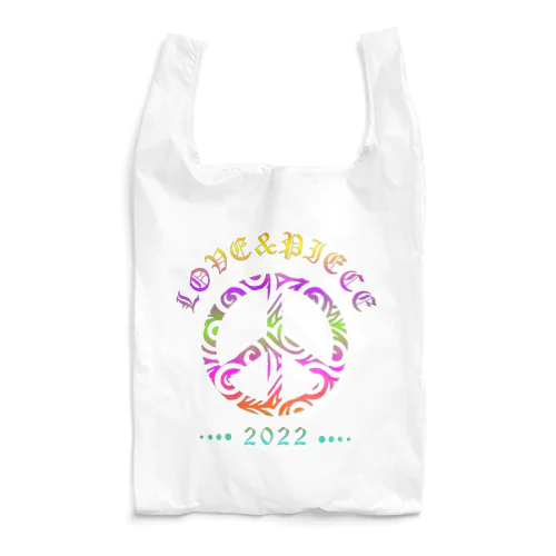 Love＆peaceシリーズRainbowcolorバージョン Reusable Bag