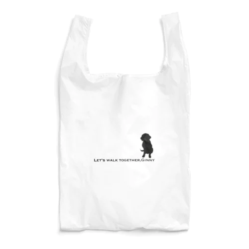 【ラブラブ黒ラブ】 Reusable Bag