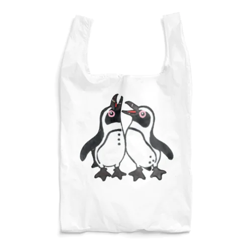 仲良く鳴き交わす🐧🐧 Reusable Bag