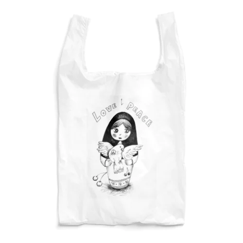 LOVE&PEACEのマトリョーシカちゃん Reusable Bag