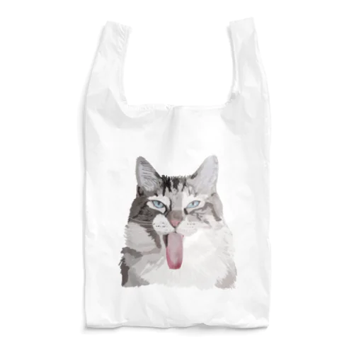 舌を出したネコちゃん Reusable Bag
