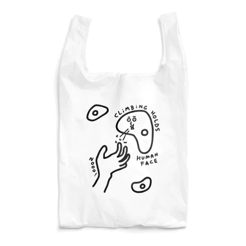 クライミング　人面ホールド・モノクロ Reusable Bag