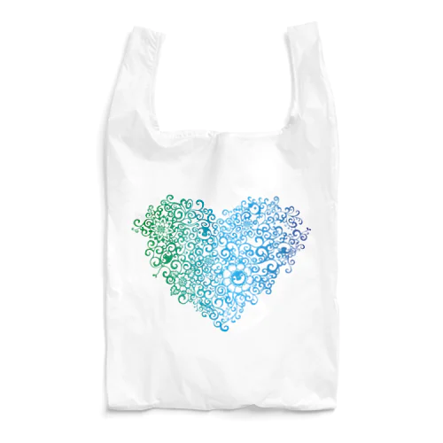 ペンギンつる草エコバッグ（寒色） Reusable Bag