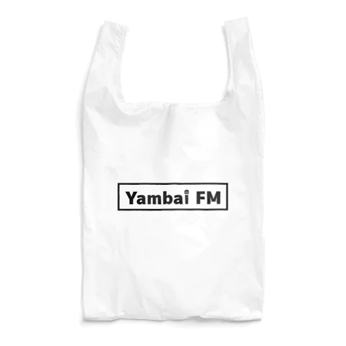Yambai FM おしゃれ文字 黒 エコバッグ