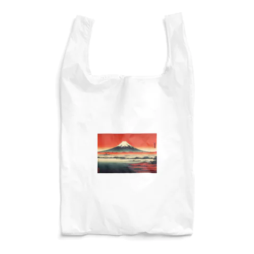 AI red mt.fuji Reusable Bag