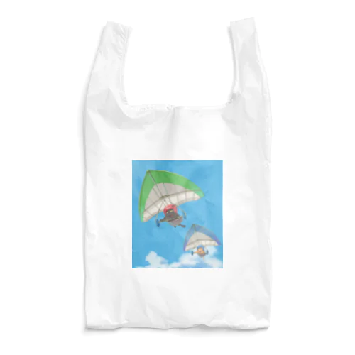 ハンググライダー猫_まめこ&ふーこ Reusable Bag