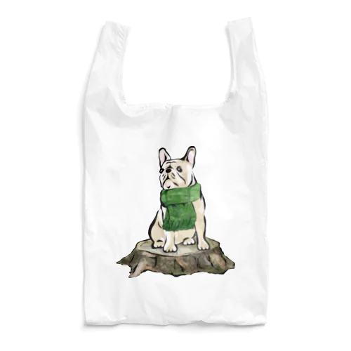 マフラー犬　フレンチブルドッグ　クリーム Reusable Bag