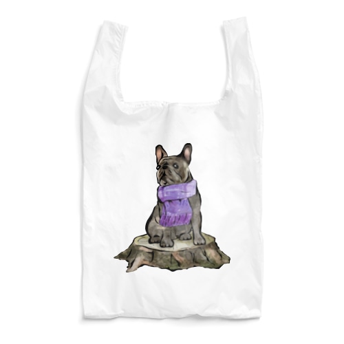 マフラー犬　フレンチブルドッグ　ブリンドル Reusable Bag