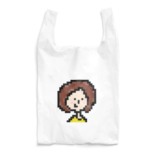 ドット絵の女の子（イエロー） エコバッグ