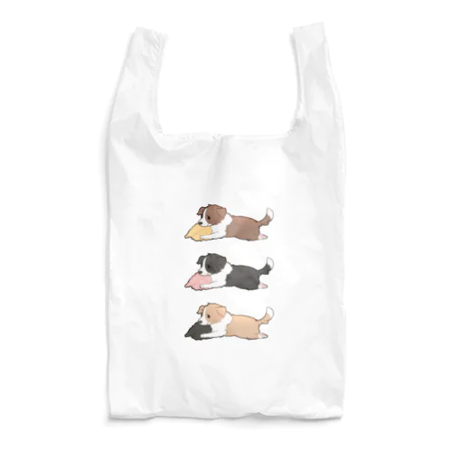 カラフルボーダーコリー Reusable Bag