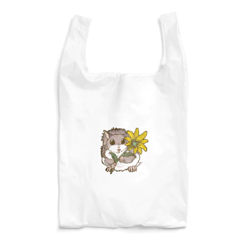 一輪のお花とアメリカモモンガ Reusable Bag