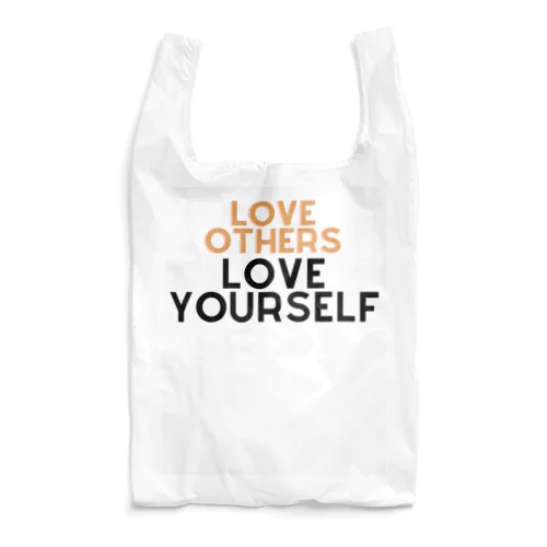 自己愛のメッセージ: Love Others Love Yourself 에코 가방