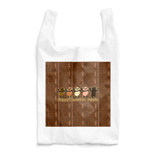 Happy Chocolate Panda Reusable Bag