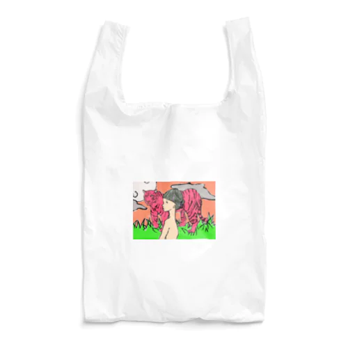 ヤマモトエリ　少女(虎) Reusable Bag