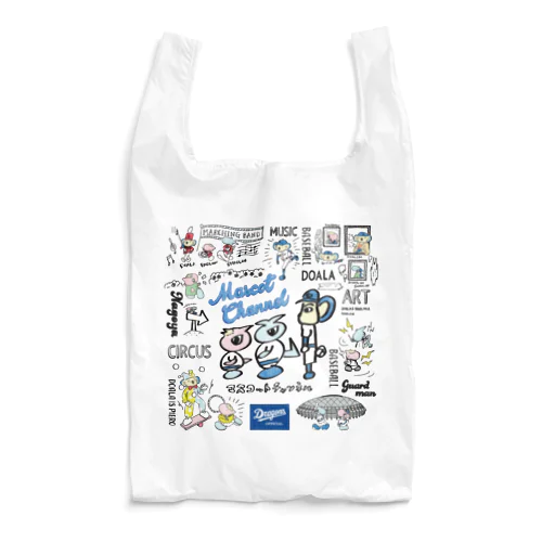 マスコットチャンネル手書きデザイン Reusable Bag