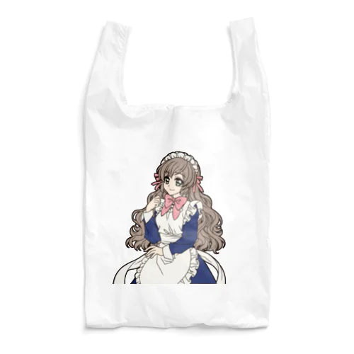 可愛いメイドさん（青） Reusable Bag