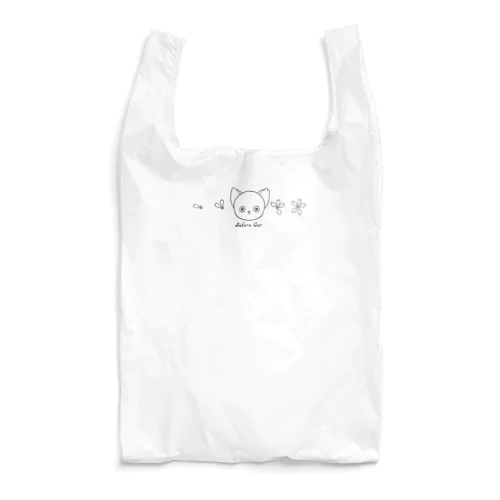 Sakura Cat 【♀】黒　エコバッグ Reusable Bag