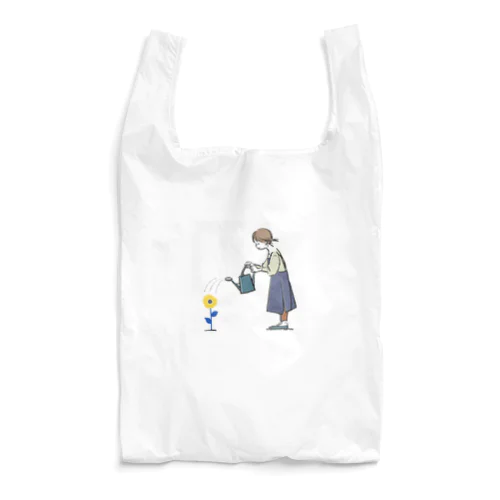 ひまわりと女の子 Reusable Bag