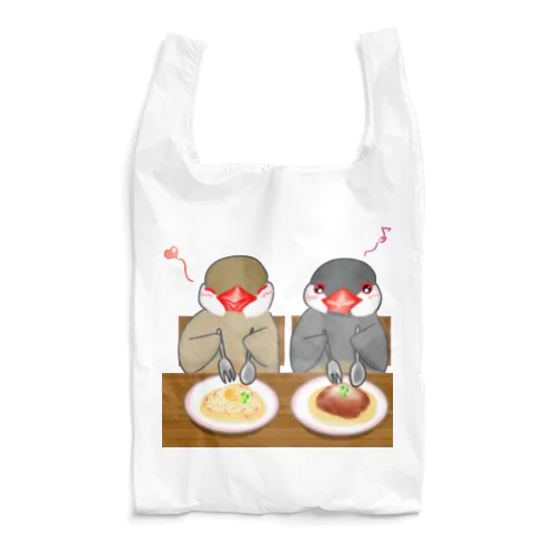 パスタとシナモン・シルバー文鳥ず Reusable Bag