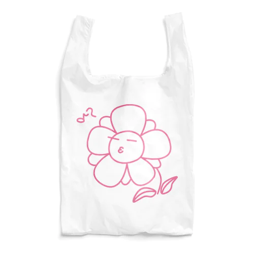 おばけのブクボー　「口笛フラワー」ピンク Reusable Bag