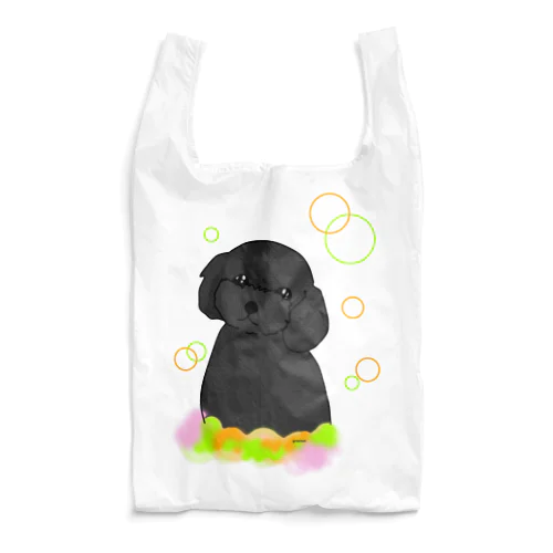 黒トイプードル　癒し犬 Reusable Bag