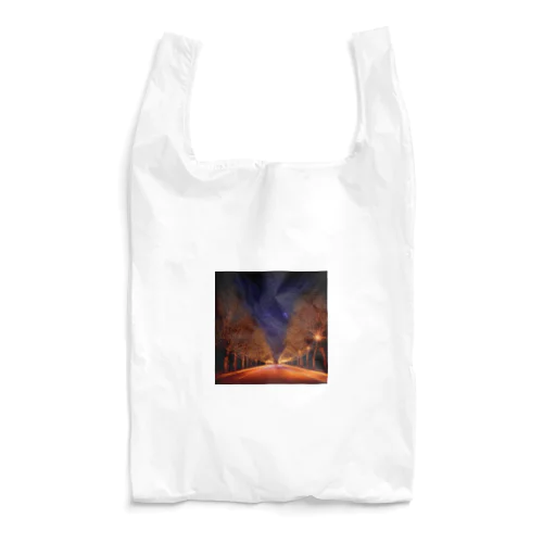 イルミネーションの並木道 Reusable Bag