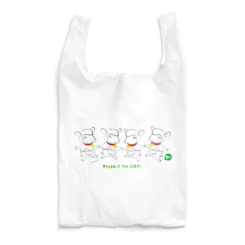 Respect the GOAT やぎさん おゆうぎ会 0591 白ヤギ座 Reusable Bag