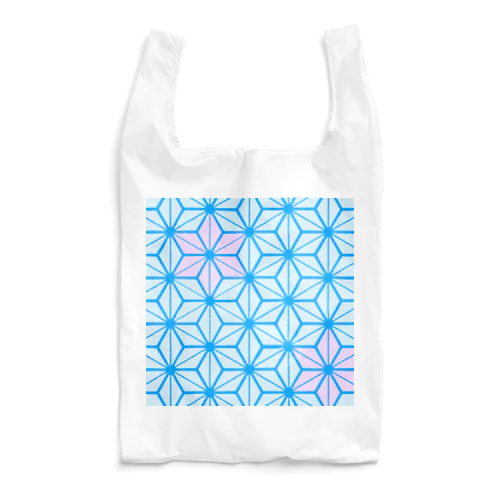 麻の葉模様　　碧 Reusable Bag