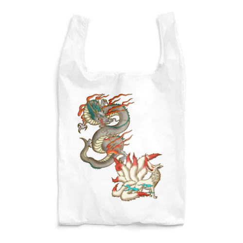 九尾の狐と白龍 Reusable Bag