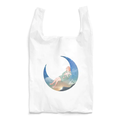 ウサギのぬいぐるみと眠る女の子 Reusable Bag