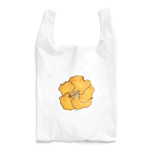 オレンジハイビスカス　Orange Hibiscus Reusable Bag