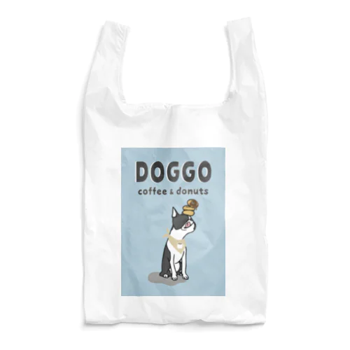 DOGGO coffee&donuts ／blue Reusable Bag