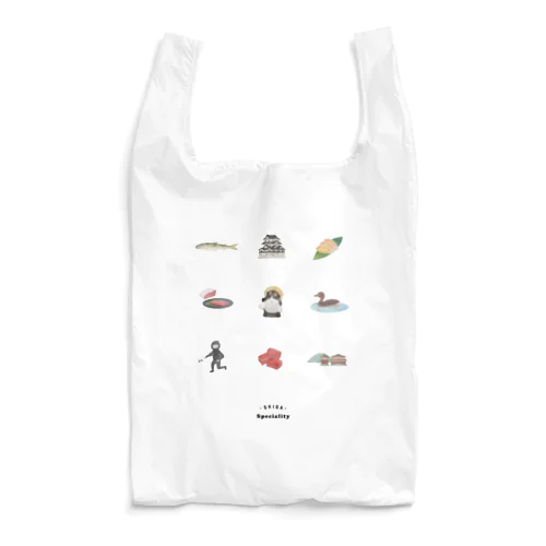 滋賀名物つめあわせ〈滋賀イラスト素材〉 Reusable Bag