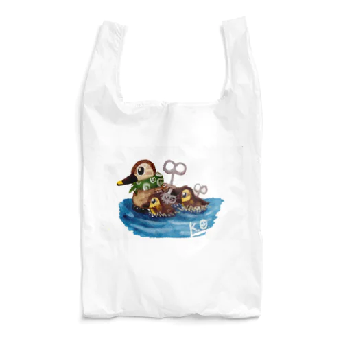 ゼンマイ仕掛けのカルガモの親子 Reusable Bag