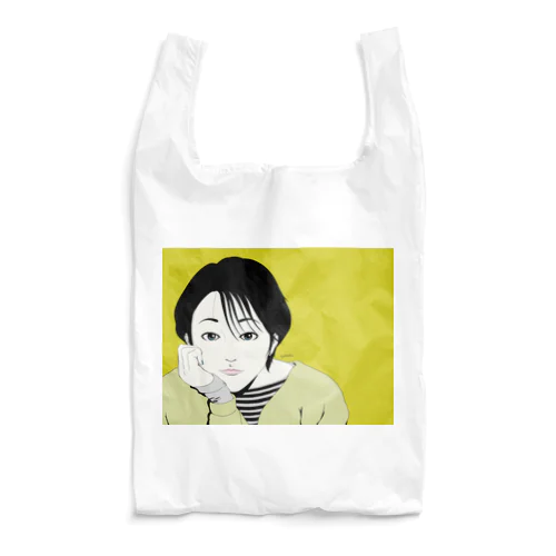 頬杖フルカラー Reusable Bag