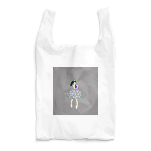 水色ブーケの女の子 Reusable Bag