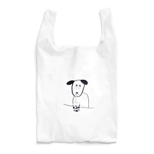 A puppy who loves milk tea. Reusable Bag