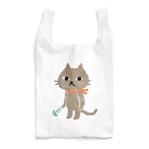 猫毛ねこの国の住人　魚の骨 Reusable Bag