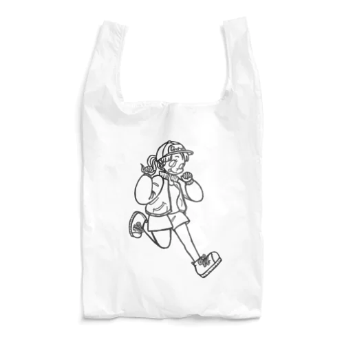 Gurumi girl_Black Reusable Bag