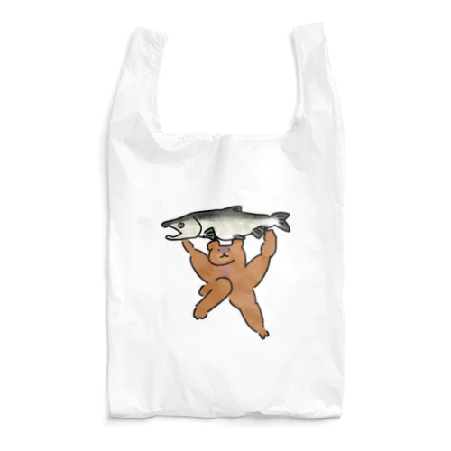 クマチヤンと鮭 Reusable Bag