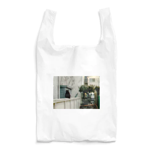 黒猫と街角 Reusable Bag