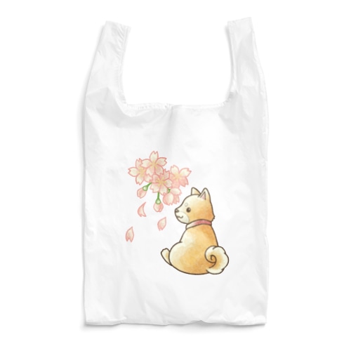 犬と桜 Reusable Bag