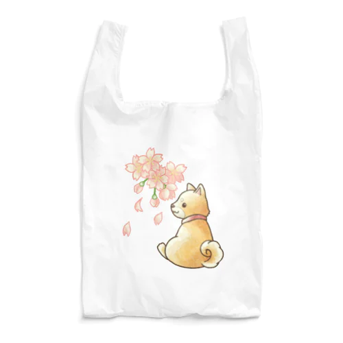 犬と桜 Reusable Bag