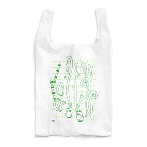 山菜とちいさいうさぎ Reusable Bag