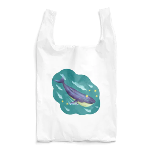 星と泳ぐシロナガスクジラ Reusable Bag