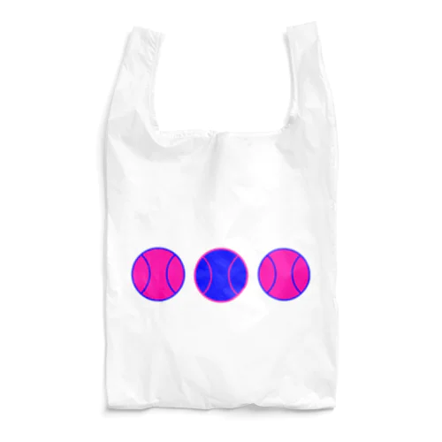 カラフル野球ボール　青ピンク① Reusable Bag