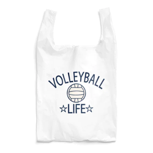 バレーボール(volleyball)アイテム・デザイン・チームTシャツ・クラブTシャツ・排球・はいきゅう・得点・ボール・選手・ポジション・部活・スポーツ・シンプル・かっこいい・かわいい・チームワーク エコバッグ