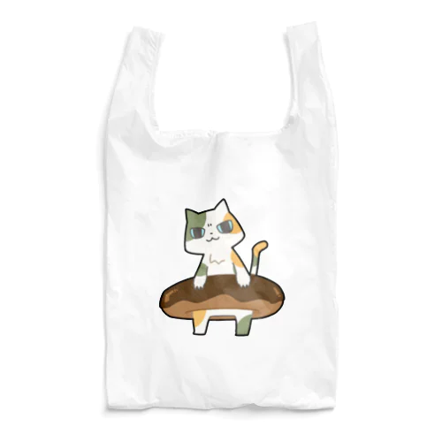 ドーナツをゲットしてご満悦の猫 Reusable Bag